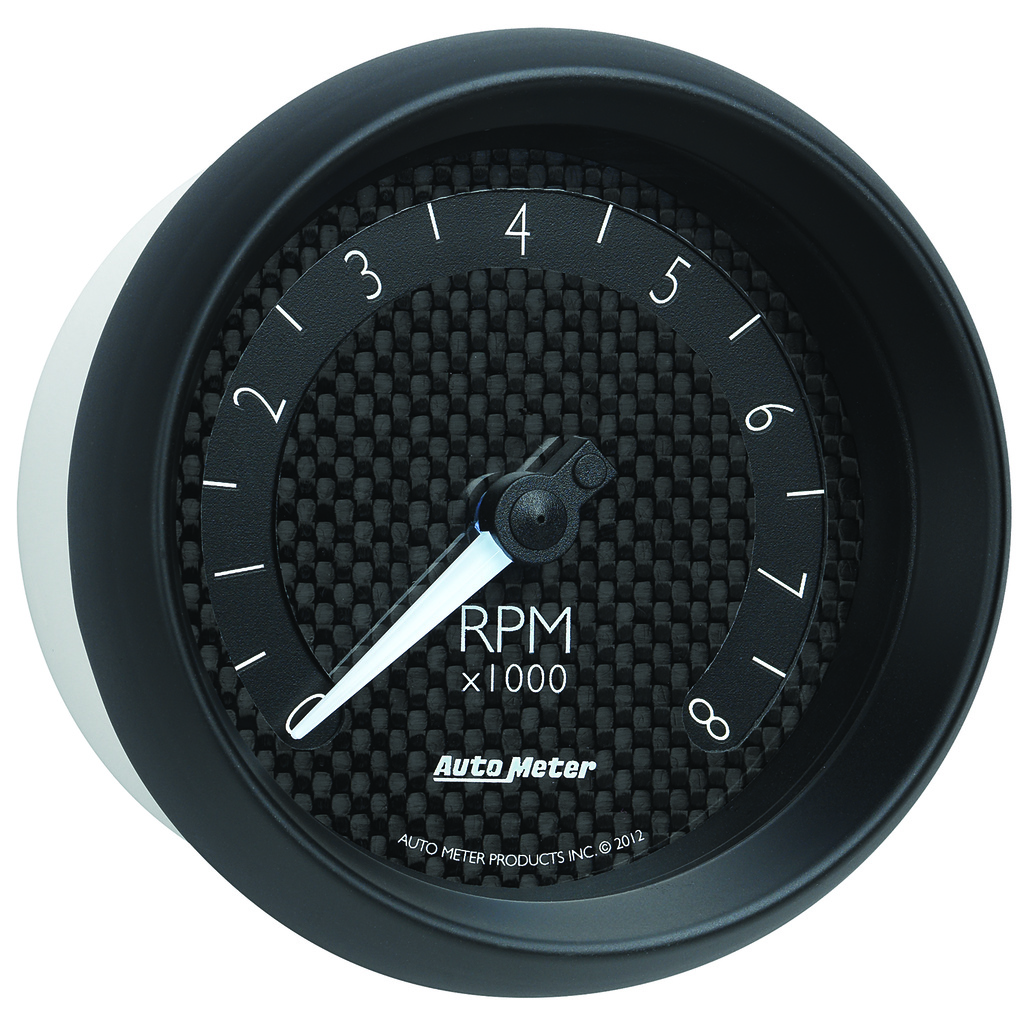3-3/8" In-Dash Tachometer, 0-8,000 Rpm, Gt
