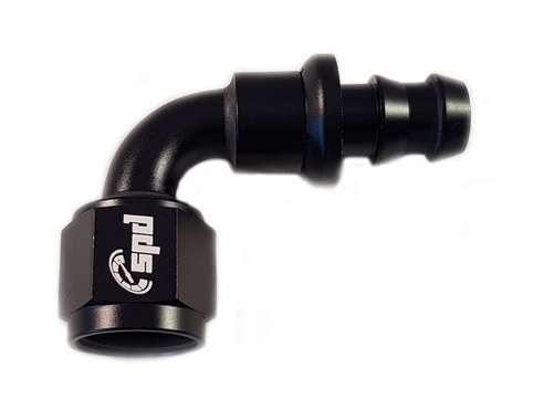 An8 hose end 90 ° Push On