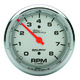 3-3/8" Tachometer, 0-8,000 Rpm, Silver, Pro-Cycle