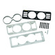 Gauge Cage W/Vents, Dual, 2-5/8", Black, Mustang 87-93 Fox