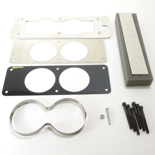 Gauge Cage, Dual, 2-5/8", Carbon Fiber Look, Mustang 87-93 Fox