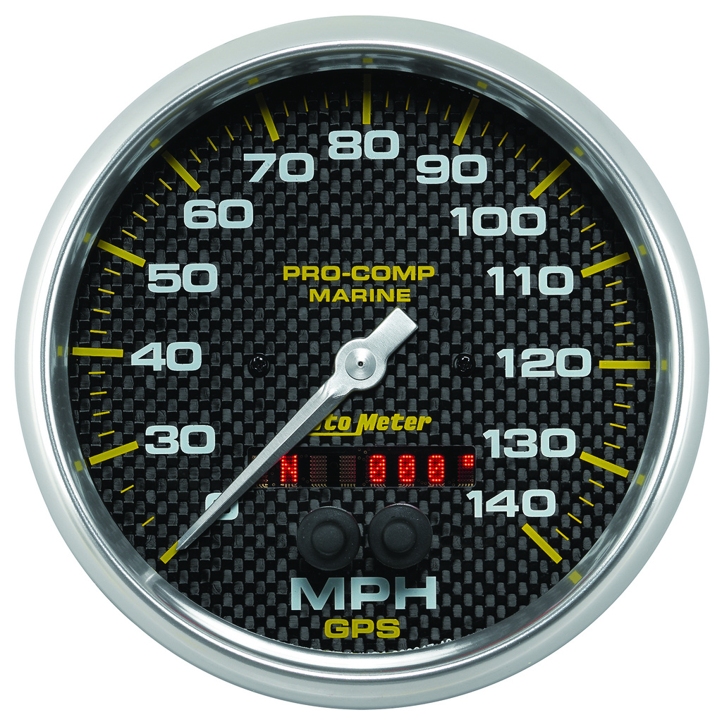 5" Gps Speedometer, 0-140 Mph, Marine Carbon Fiber