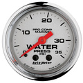 2-1/16" Water Pressure, 0-35 Psi, Marine Chrome Ultra-Lite