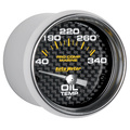 2-1/16" Oil Temperature, 140-340 °F, Marine Carbon Fiber