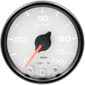 2-1/16" Boost, 0-100 Psi, Spek-Pro, White/Black