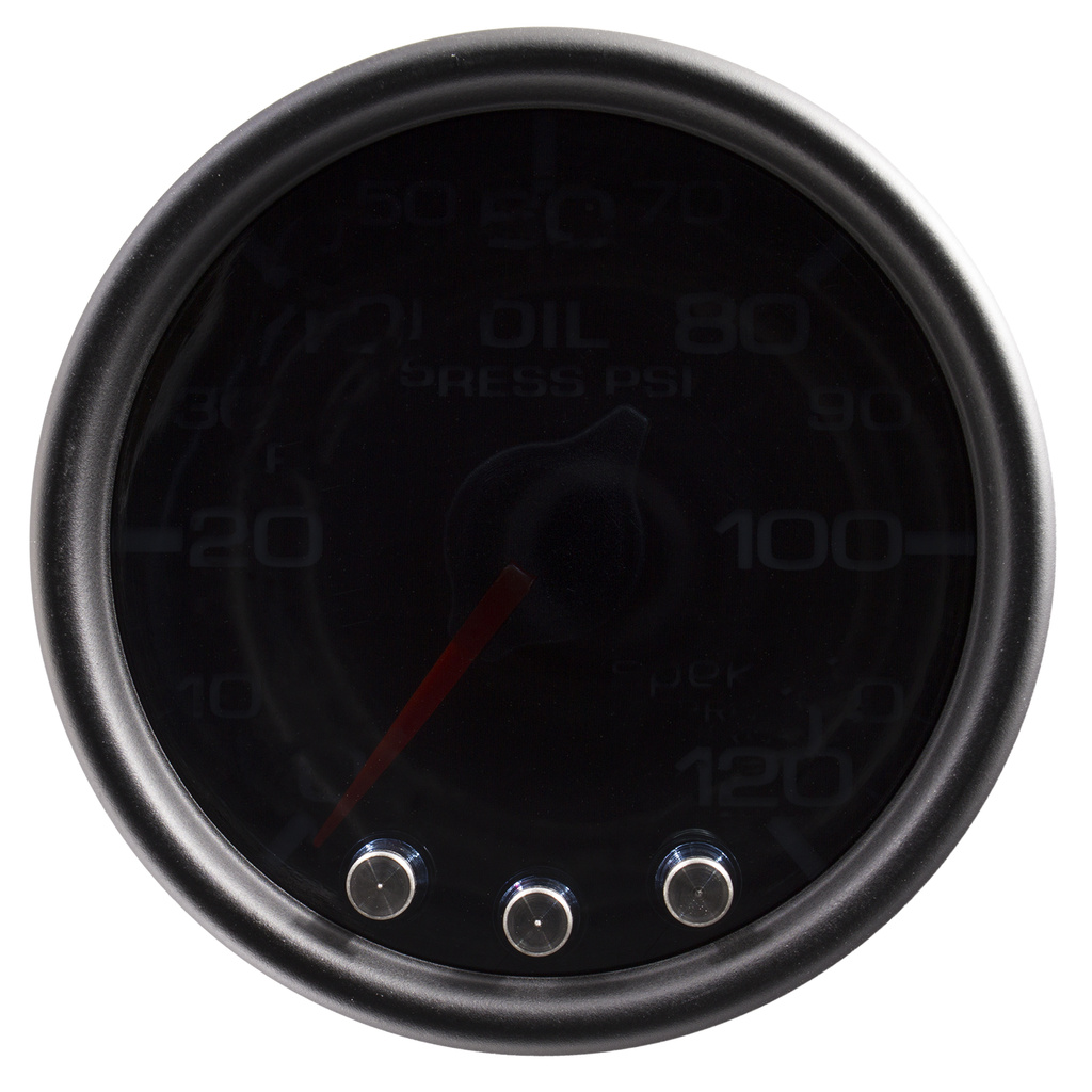 2-1/16" Oil Pressure, 0-120 Psi, Spek-Pro, Black/Black