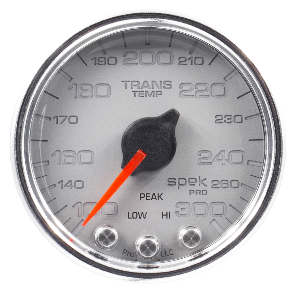 2-1/16" Transmission Temperature, 100-300 °F, Spek-Pro, Silver/Chrome