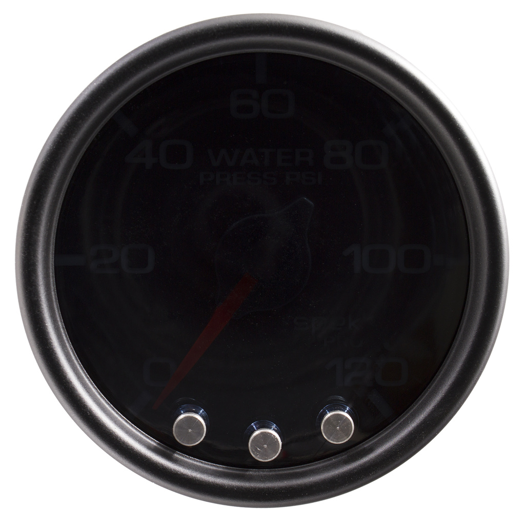 2-1/16" Water Pressure, 0-120 Psi, Spek-Pro, Black/Black
