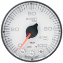 2-1/16" Boost, 0-100 Psi, Spek-Pro, White/Black