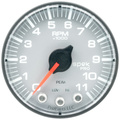 2-1/16" In-Dash Tachometer, 0-11,000 Rpm, Spek-Pro, Silver/Black