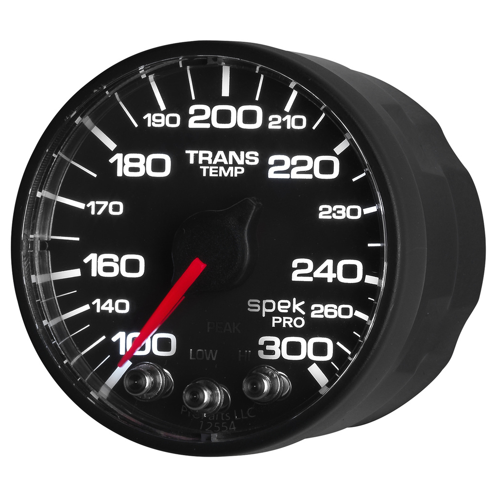2-1/16" Transmission Temperature, 100-300 °F, Spek-Pro, Black/Black