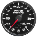 2-1/16" Water Pressure, 0-40 Psi, Spek-Pro, Black/Black, Ecu