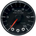 2-1/16" Fuel Pressure, 0-15 Psi, Spek-Pro, Black/Black, Ecu