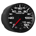 2-1/16" Oil Pressure, 0-120 Psi, Spek-Pro, Black/Black, Ecu
