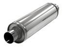 Silencer round 2.5" sleeves Stainless steel