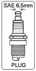 Spark plug boot straight SAE 6,5mm