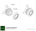 PMC Flywheel Toyota JZ - Nissan 350Z Z33 370Z Z34 / 184mm 7.25" (P)