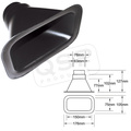 Inlet 63+76mm Black